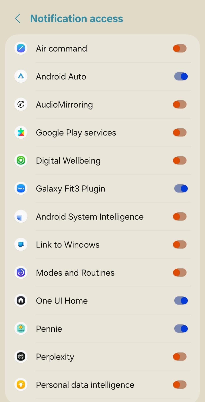Notification access onboarding section