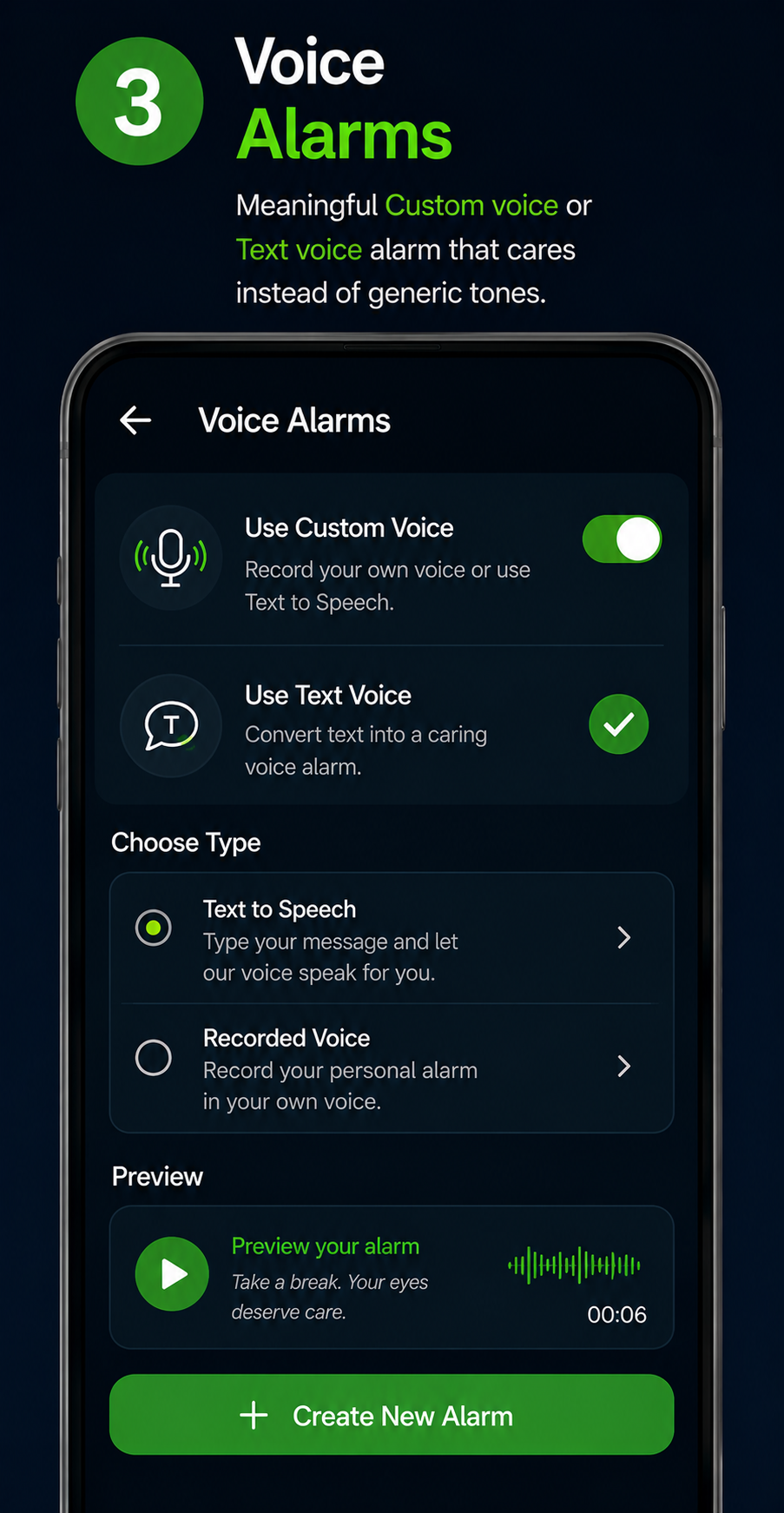 WellSight voice alarms screen